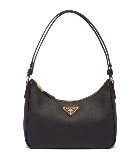 prada re-edition saffiano leather bag|Prada hobo nero saffiano.